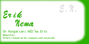 erik nema business card